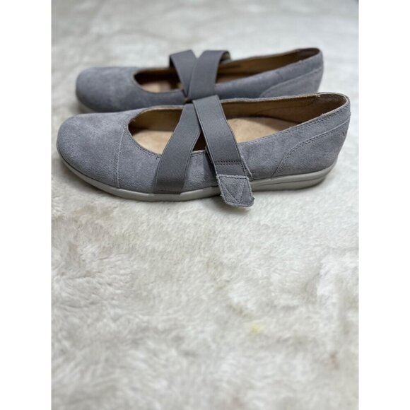 Vionic Shelby Mary Jane gray slip on flat shoe women size 9 - Picture 1 of 9